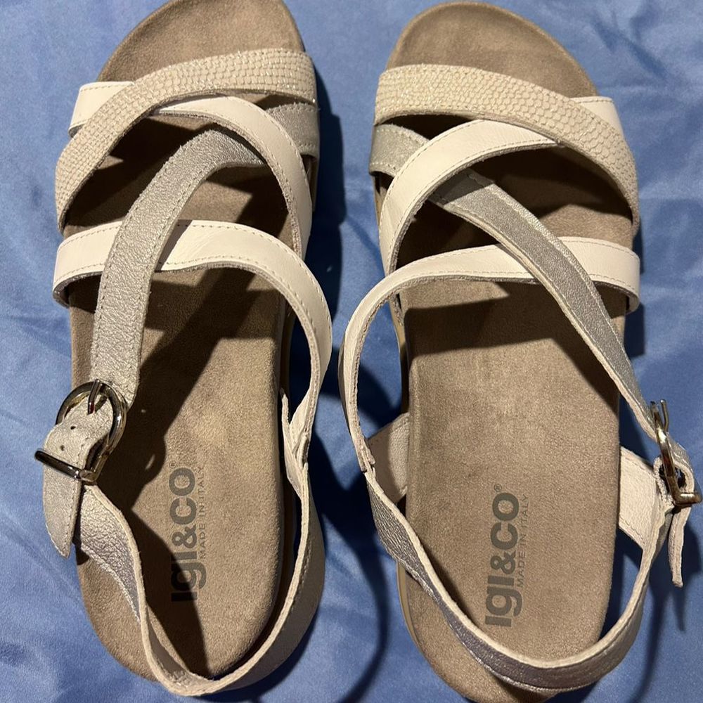 Igi&co Women's White Strappy Sandals Casual Summer Footwear Size EU 41